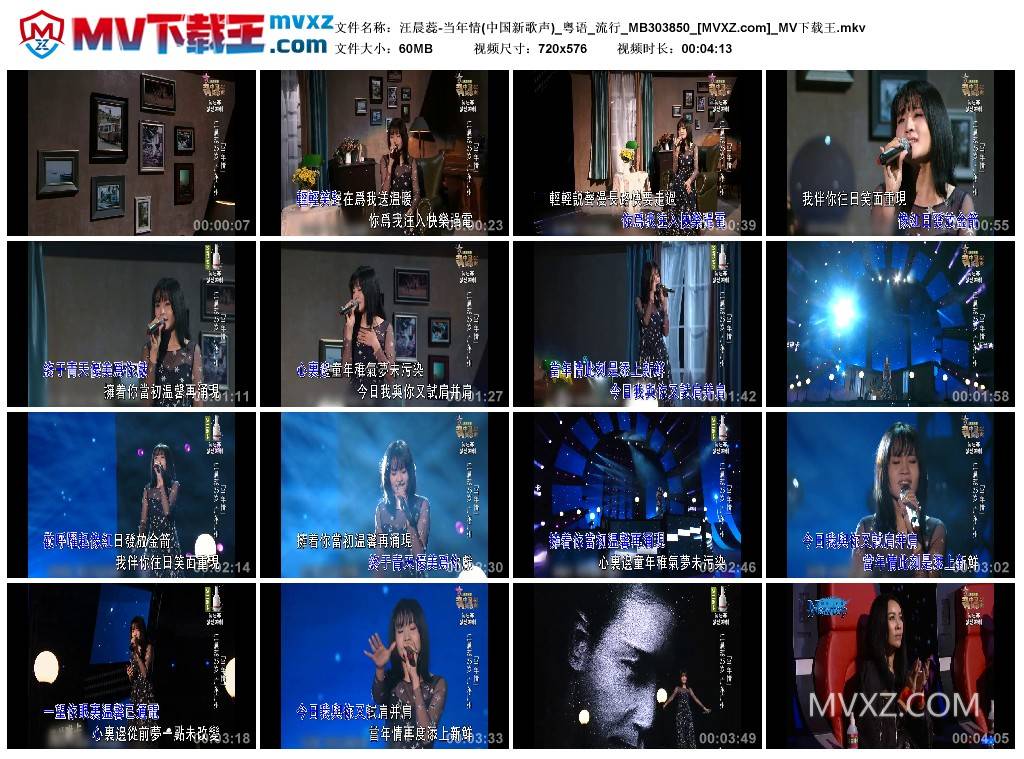 汪晨蕊-当年情(中国新歌声)_粤语_流行_MB303850